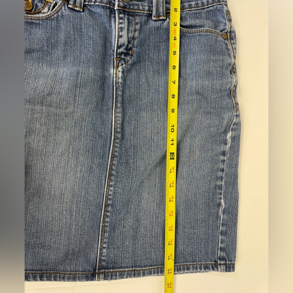 Levis Signature‎ Size 6 Jean Skirt Cotton Spandex Blend Pockets Denim - Picture 6 of 8
